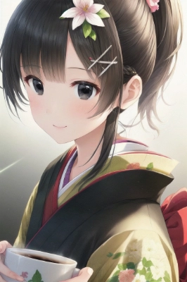黒髪和服の女の子