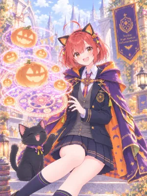 魔法が成功したニャ
