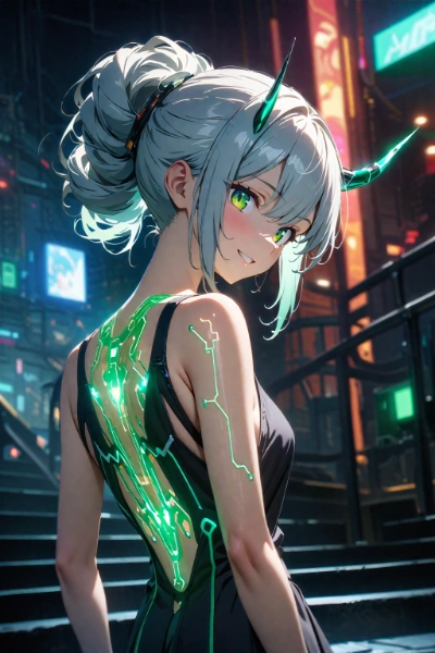 ゲーミング悪魔がたまに見せるうなじ