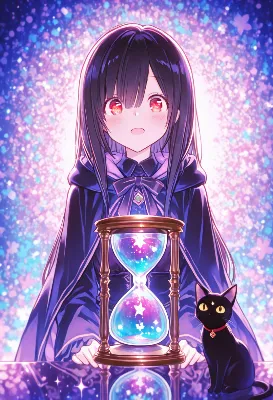 星屑の砂時計と黒猫の魔法