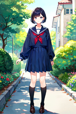 制服姿の男の子