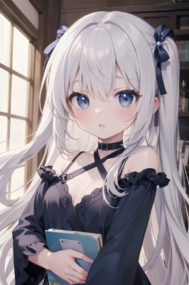 silver hair girl