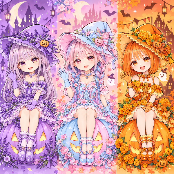 花組ハロウィンちゃん達♪