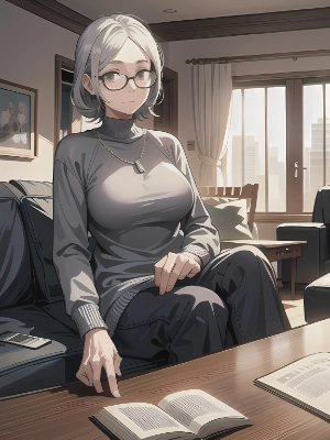 眼鏡の女性