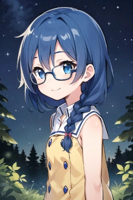 星空の下で