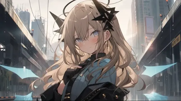 ビル街に降り立つ天使と悪魔のハーフ