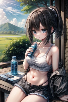 暑いね、あんたも早くそこ座ったら