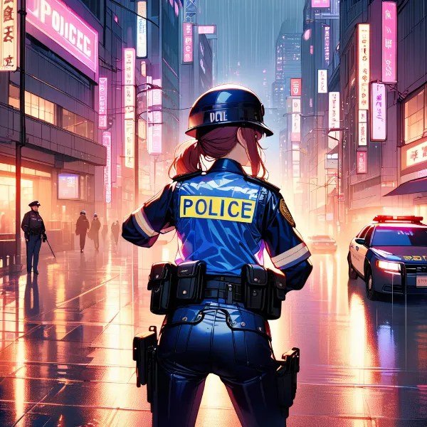 警察の背中