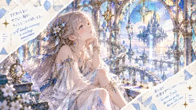 空に浮かぶ城で待つ優しい朝