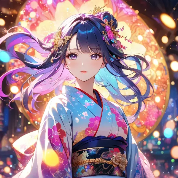 花火に舞う幻想の少女