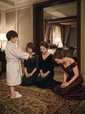 女性を指名する少年