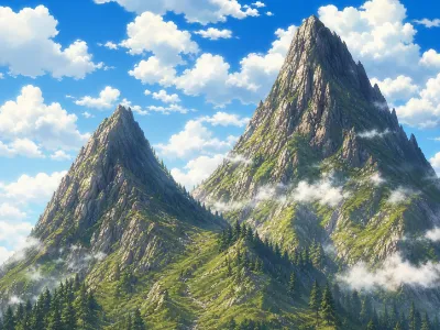 AIの餌を手描きした上で生成した画像　山