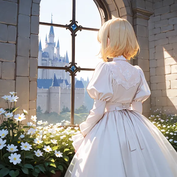 ずっとお城を眺めてる