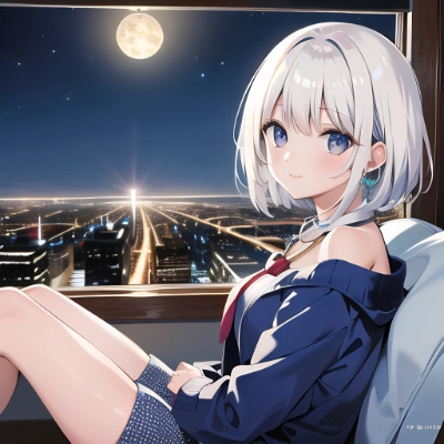 夜景がよく似合う女の子