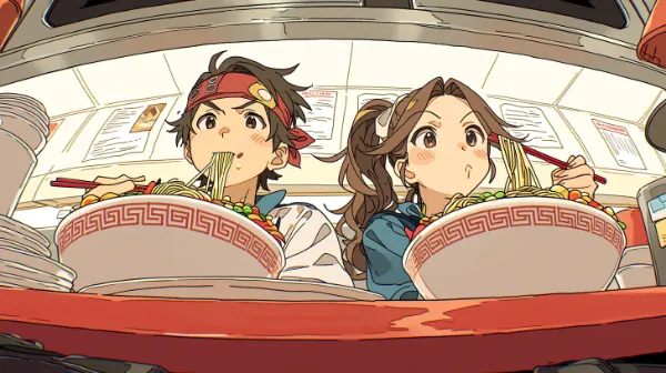 ラーメン早食い対決