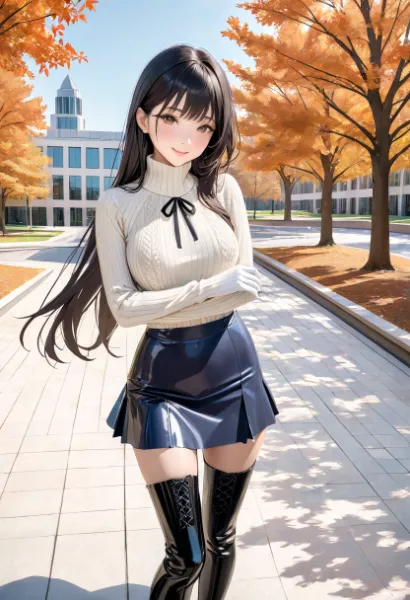 JDと秋のキャンパス