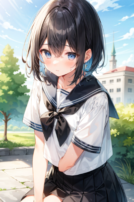 制服姿の男の子