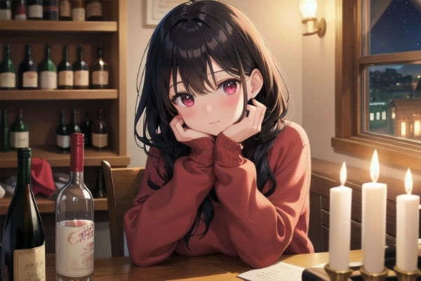 少女とキャンドル