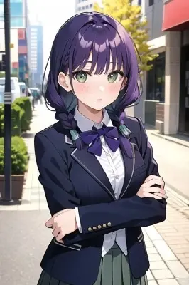 紫髪の学生