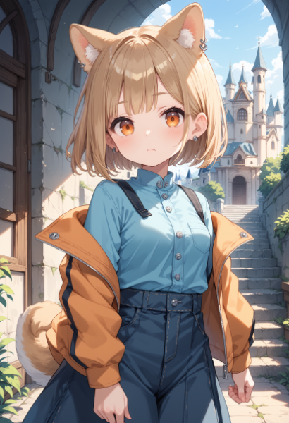 ピアス装備の犬子