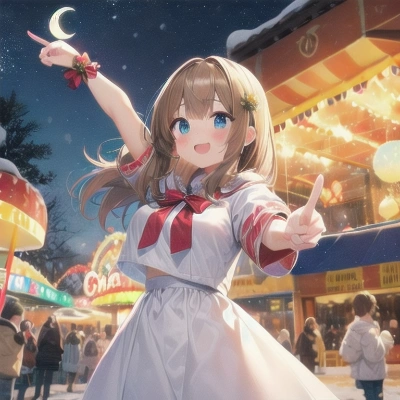 夜のテーマパーク