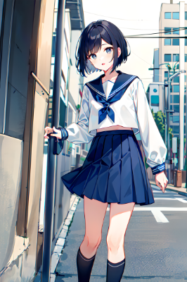 制服姿の男の子