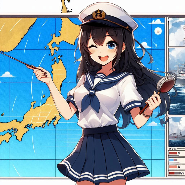 セーラー服の天気予報士の女の子