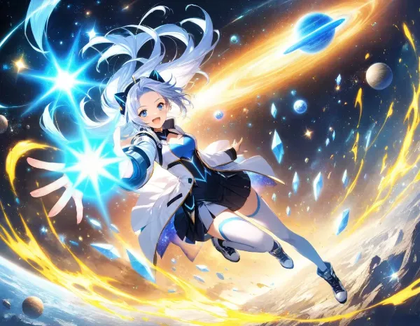 宇宙を駆ける青き魔法少女