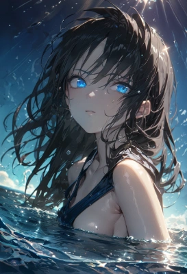 海の黒髪乙女
