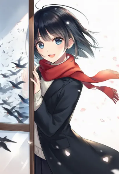ども、昨日助けて頂いた燕です・・・　(擬人化)