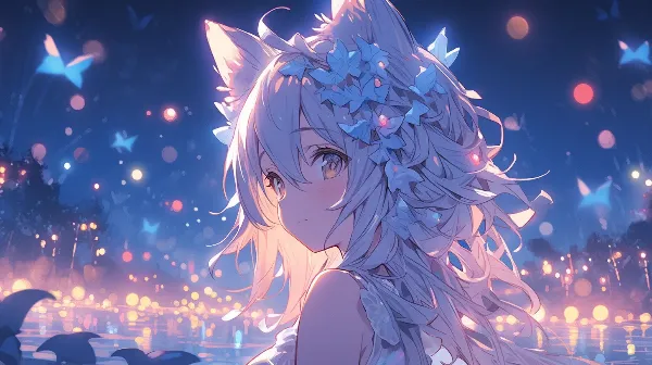 幻想の湖畔で輝く狐娘の夜