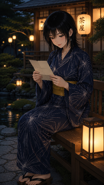 手紙を読むウルフちゃん♪