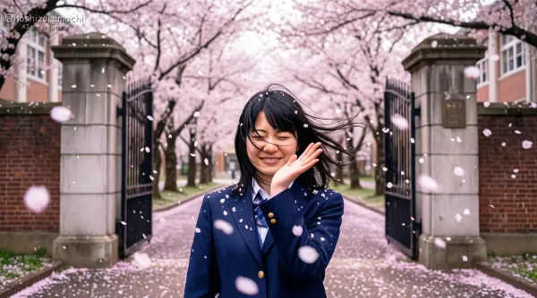 【薄紅の境界線、花びらのヴェールを抜けて】