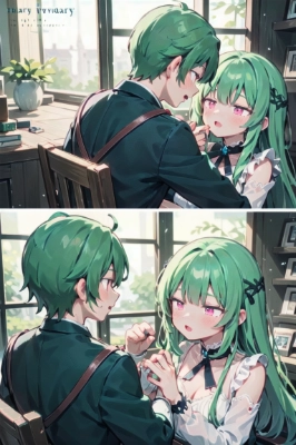 【緑夫婦の会話】※１コマ目　旦那「青汁にはたんぱく質や炭水化物そしてビタミンCも入ってる。だから、僕は毎日飲むべきだと思うんだ」※2コマ目　嫁「それってあなたの感想ですよね？」