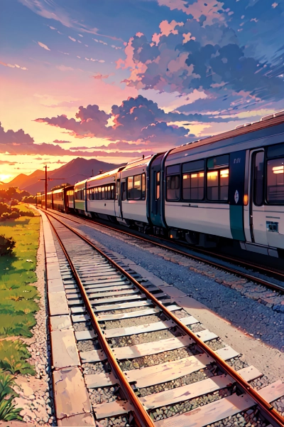 夕方のローカル線