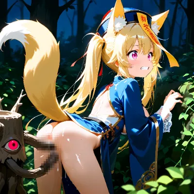 狐耳の女の子達がトレント系のモンスターに・・・3