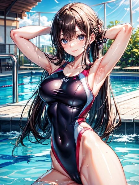 競泳水着の彼女