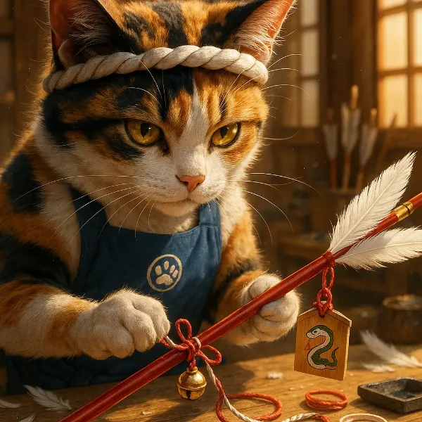 三毛猫職人の秘められた矢作り