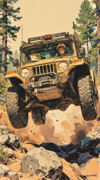 オフロードジャンプ！／スマホ壁紙アーカイブ