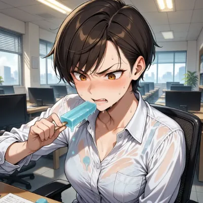 オフィスで溶ける甘い夏の罠