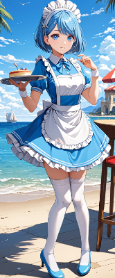 海でスイーツ