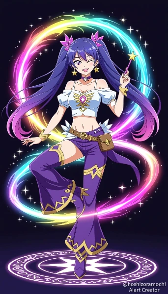 魔法陣の上で笑う爆速魔導士！ - A lightning-fast magician laughing on top of a magic circle!