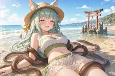 うなぎと戯れる