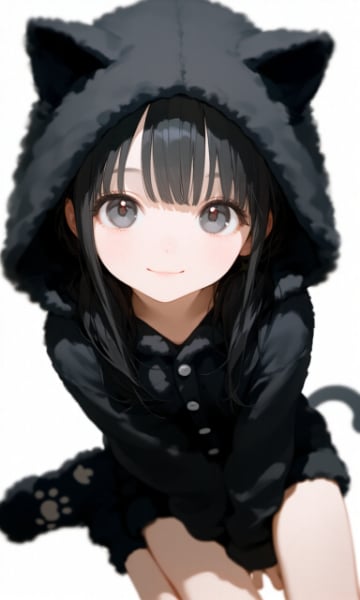 猫耳パーカー少女