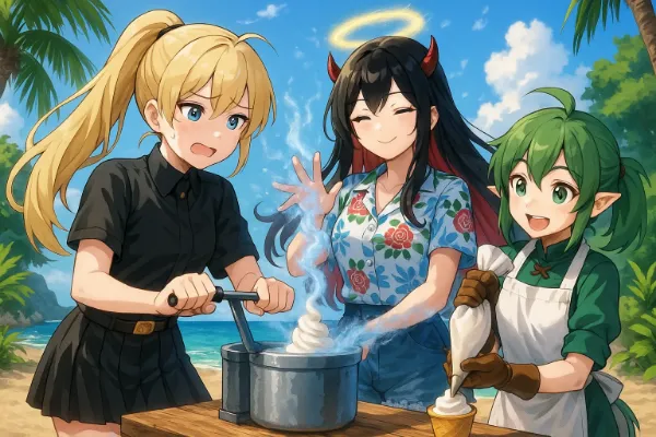 ぐるぐる攪拌！ 三人寄れば甘味の知恵