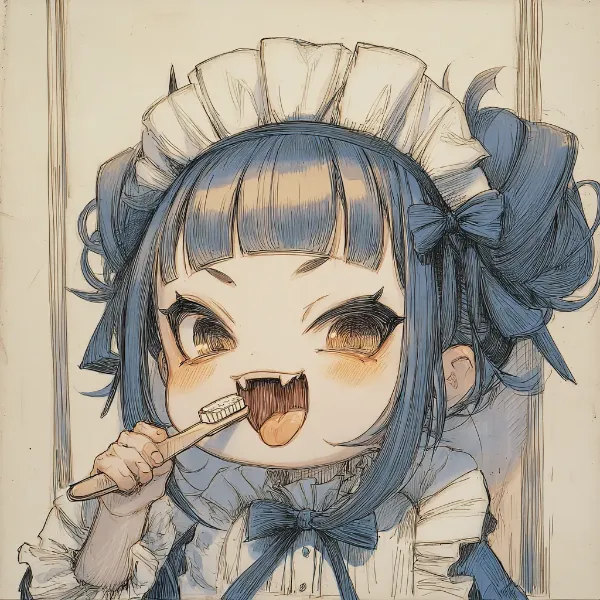 吸血鬼の歯磨き