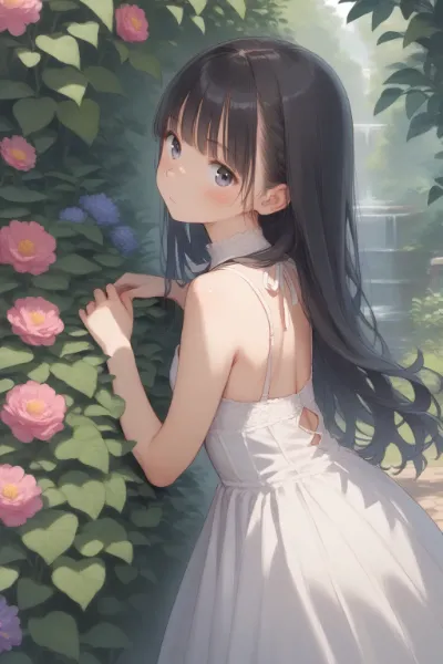 背中とうなじと長い髪