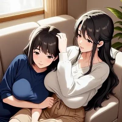ソファで
