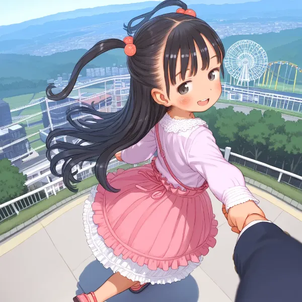 小さな彼女と遊園地デート