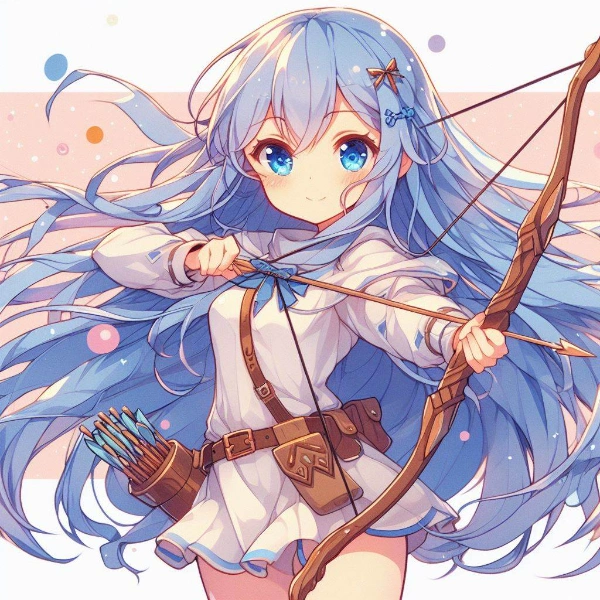 青髪のアーチャー